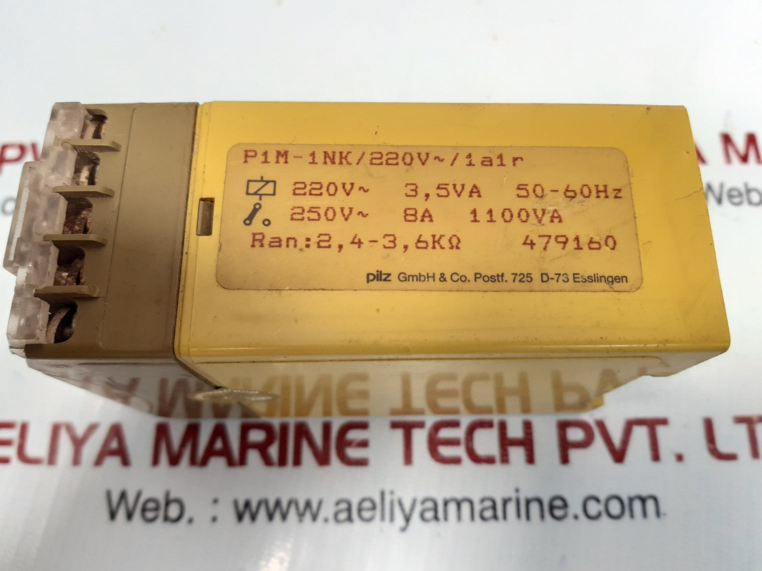 Pilz p1m-1nk/220v~/1a1r safety relay 