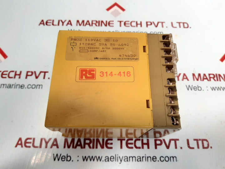 Pilz pnoz 110vac 3s 1o safty relay 474630