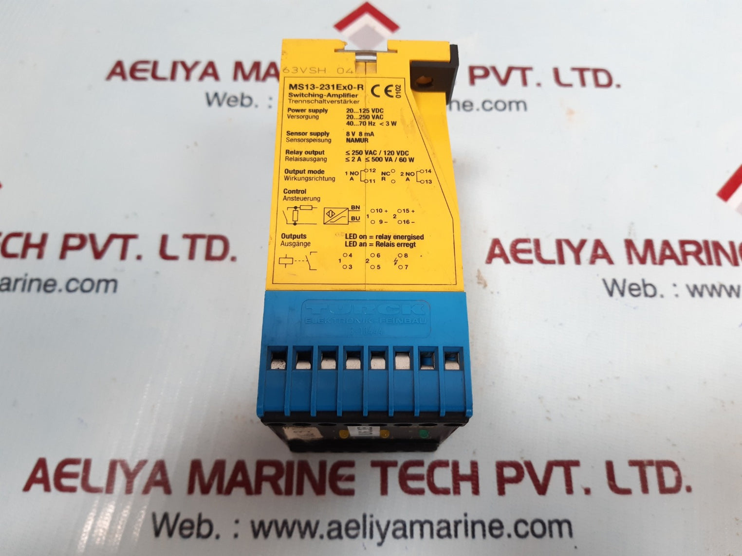 Turck ms13-231ex0-r multi safe switching-amplifier u6.3b