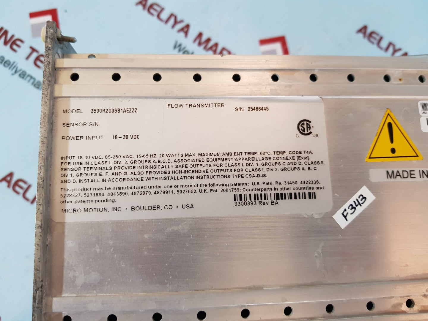Micro motion 3500r2g06b1aezzz flow transmitter