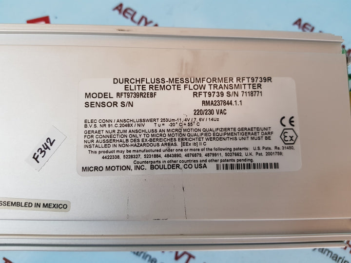 Micro motion rft9739r2ebf remote flow transmitter