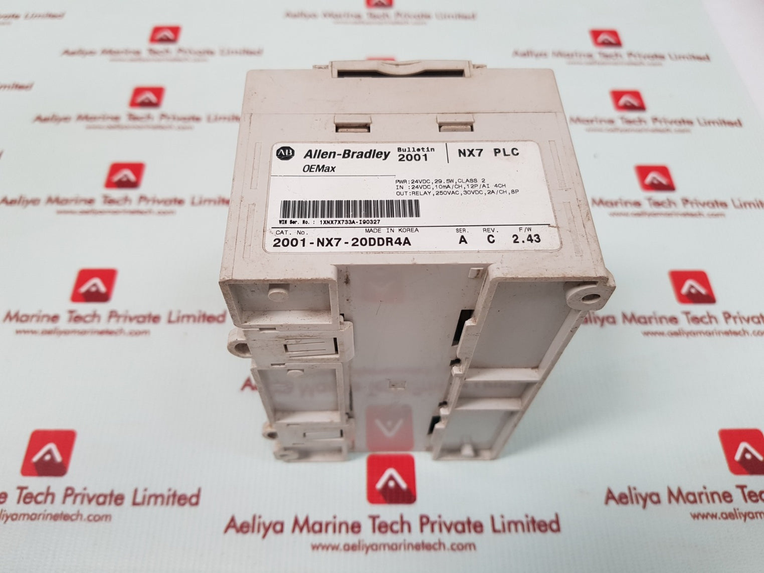 Allen-bradley bulletin 2001 nx7 nx7-20ddr-4a plc servo driver f/w: 2.43
