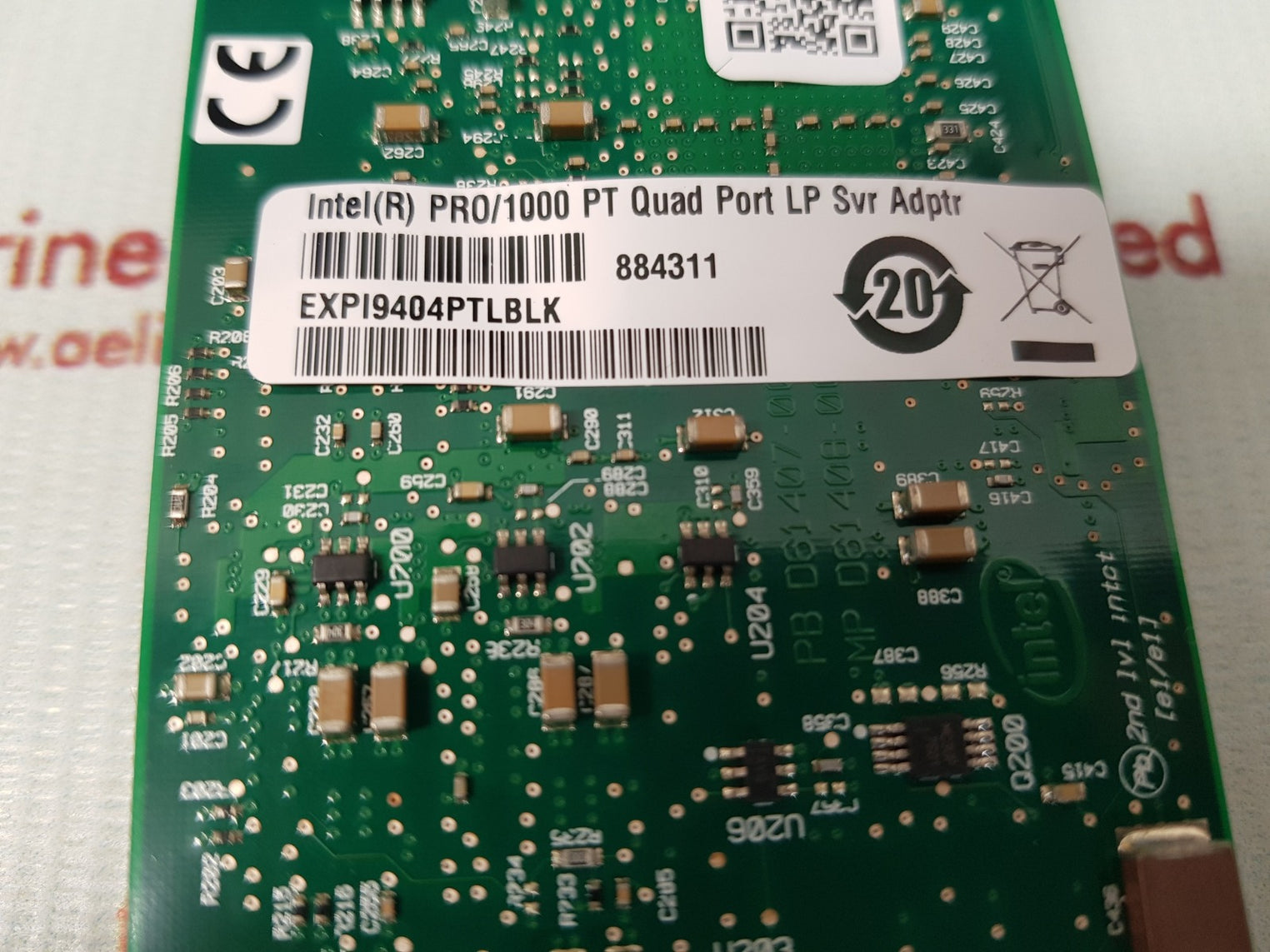 Intel cpu-d61407(b) pr0/1000 pt quad port lp sever adaptr