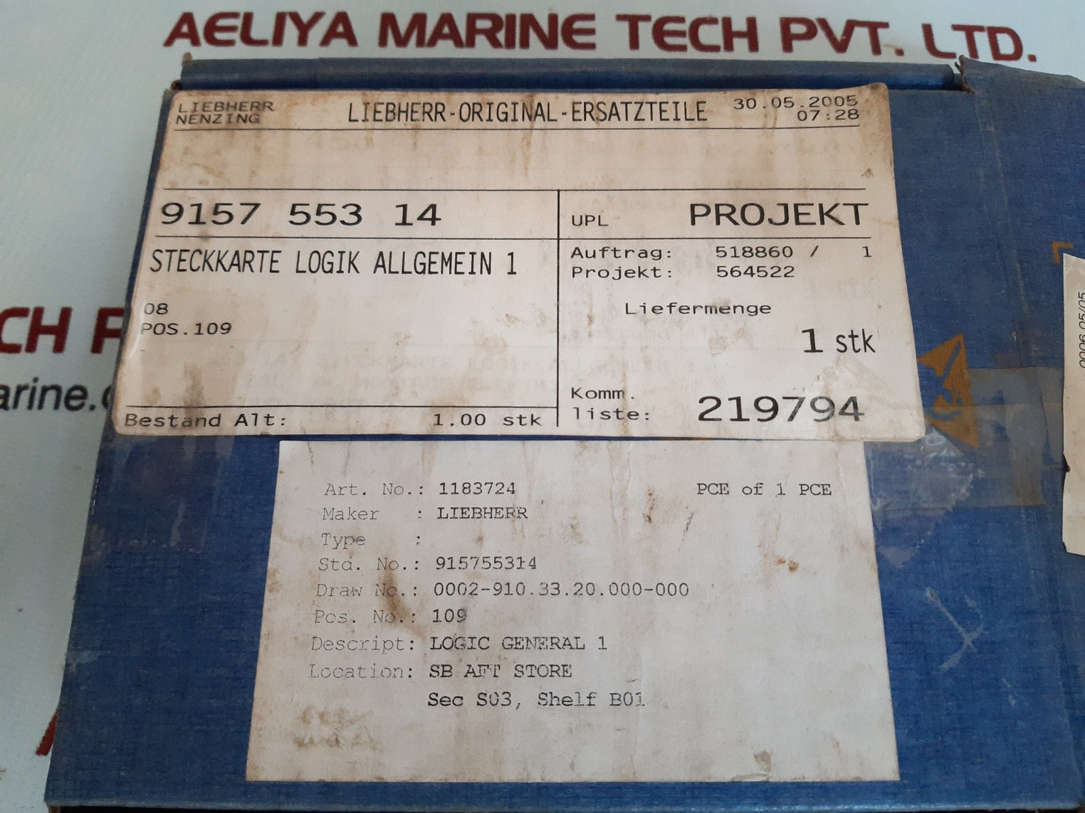 Liebherr 915755314 pcb card 66 10 229 14