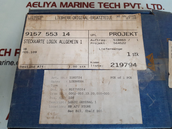 Liebherr 915755314 pcb card 66 10 229 14