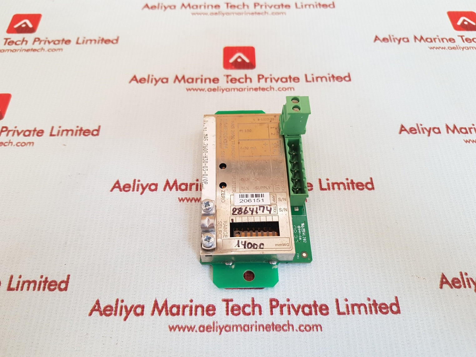 Emerson mas 2600 transducer amplifier mas 2600-h30-03-0/0p