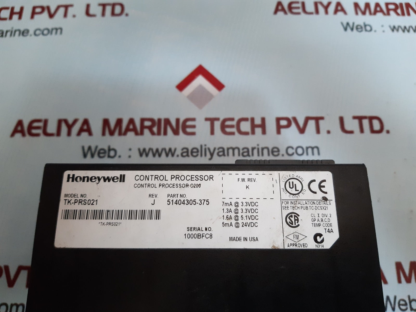 Honeywell tk-prs021 control processor