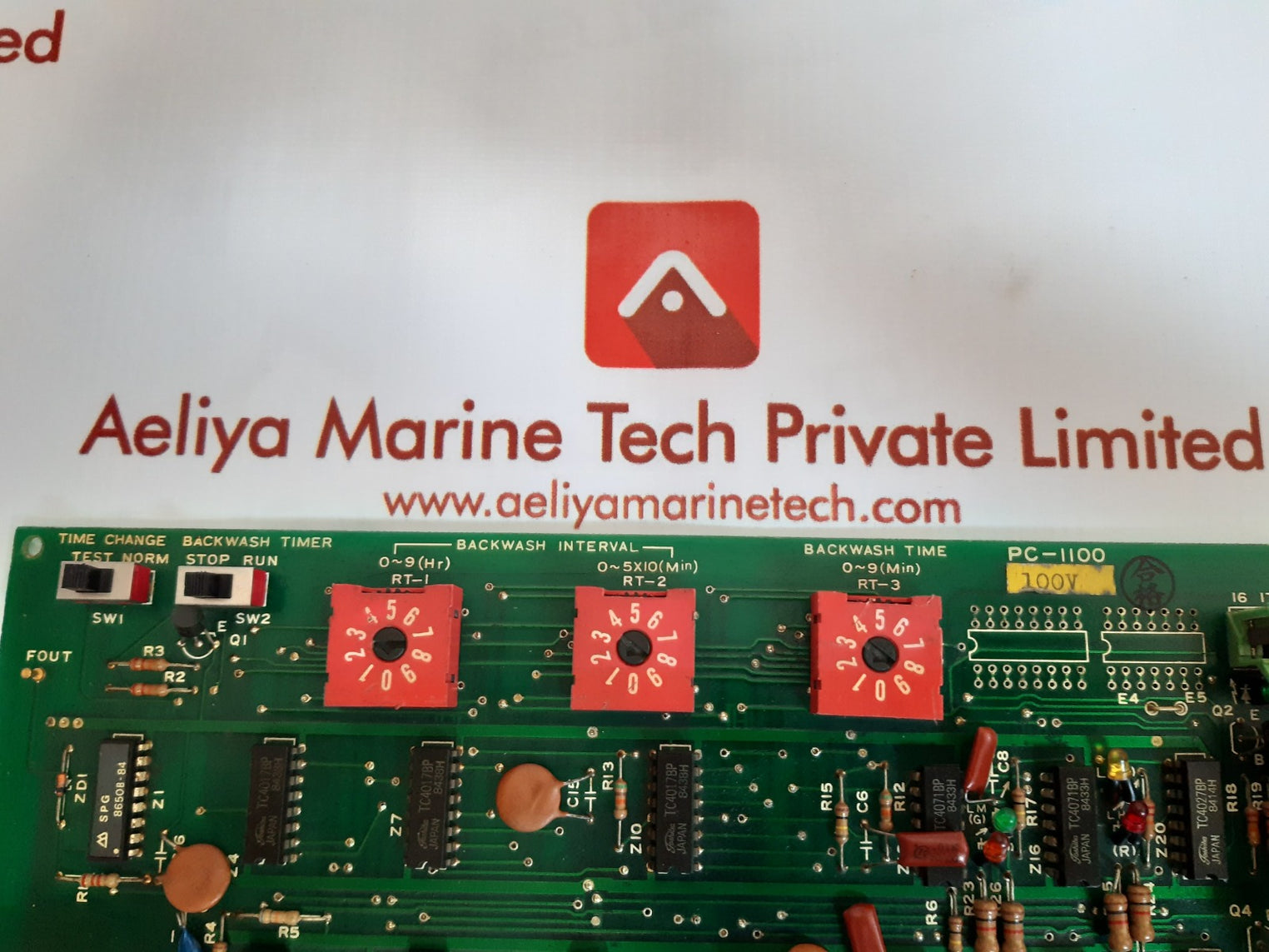 Pc-1100 backwash interval pcb card