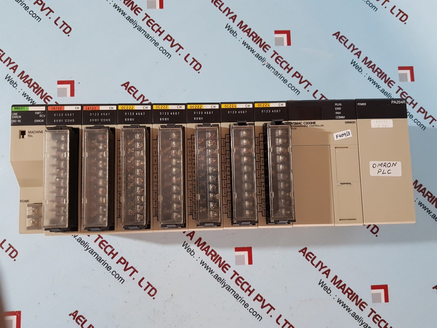 Omron sysmac c200he,rm201,ia122,oc222,oc224,pa204r module rack