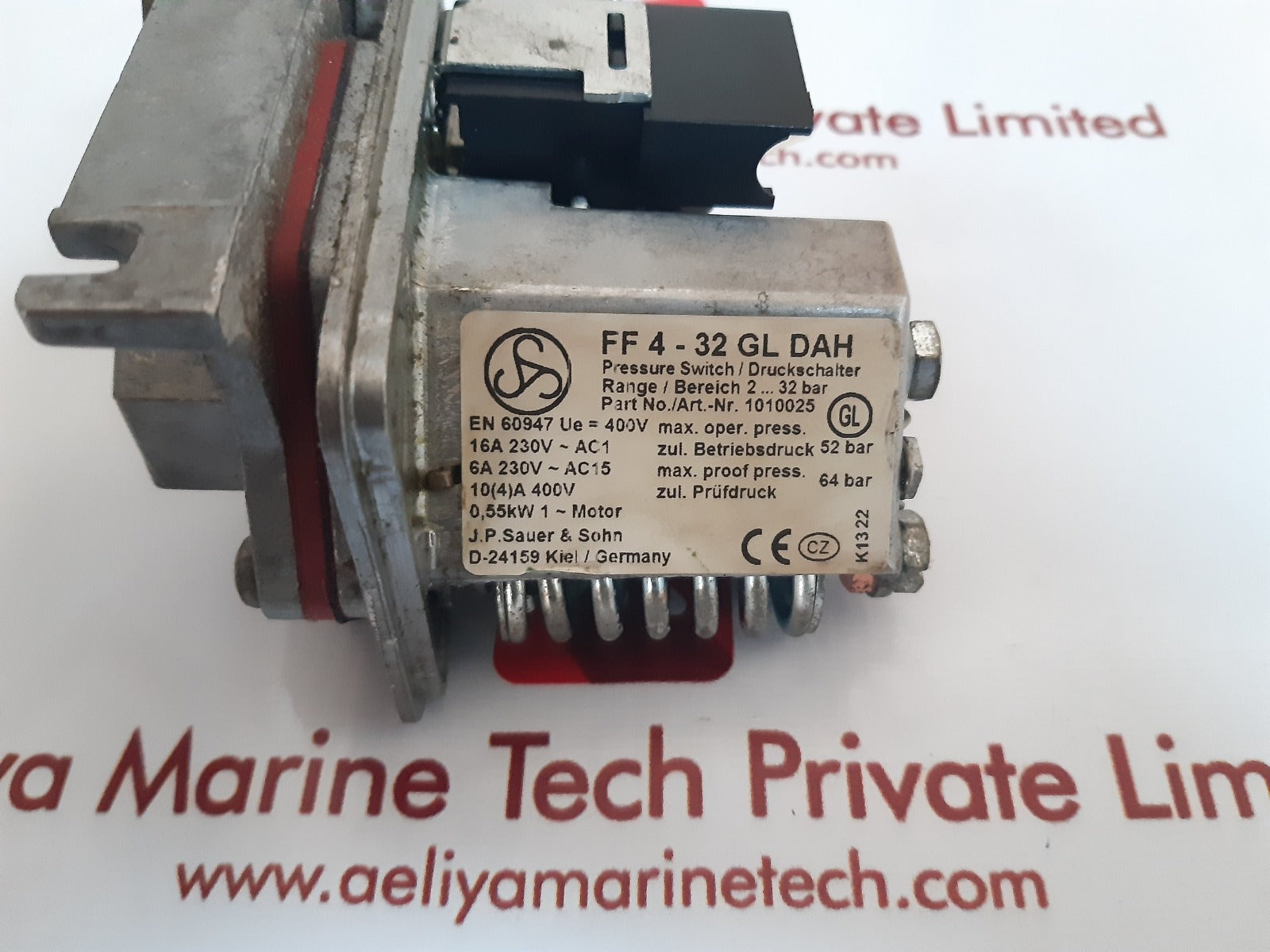J.p.sauer & sohn 1010025 presuure control switch ff 4-32 gl dah