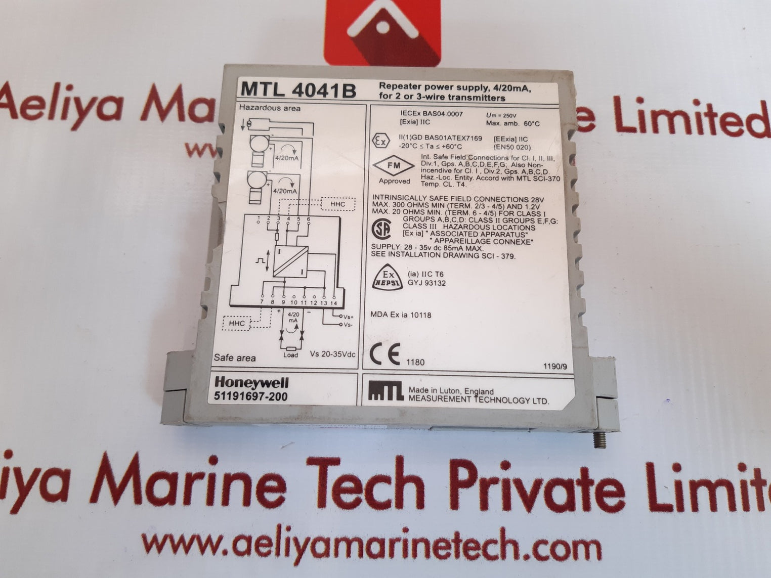Honeywell mtl 4041b repeater power supply 4/20 ma