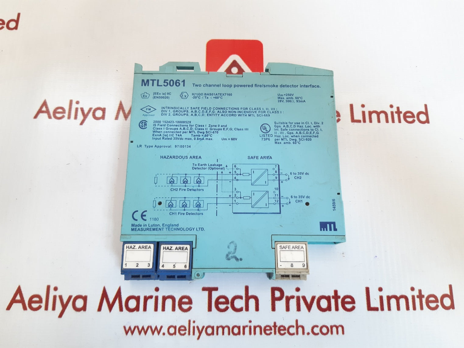 Measurement mtl5061 two channel loop powered fire/smoke detector interface