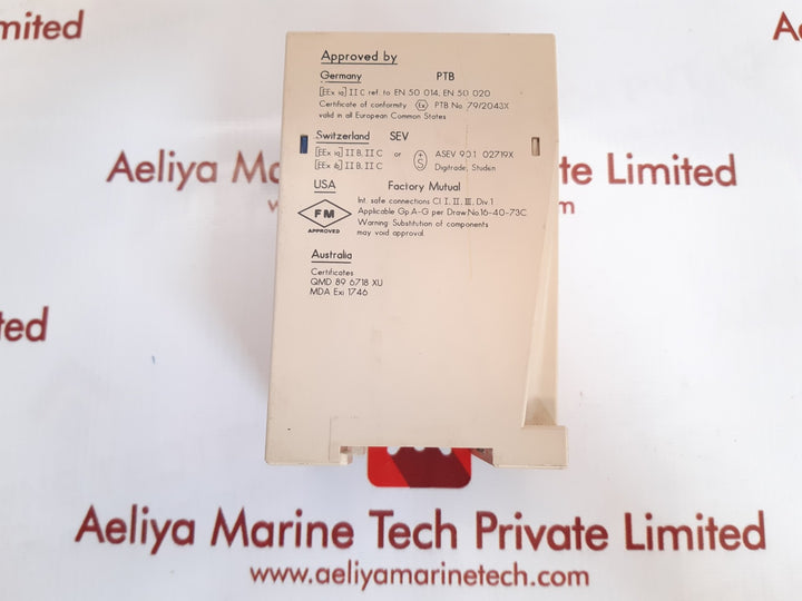 Pepperl + fuchs we77/ex2 safety relay 01543s