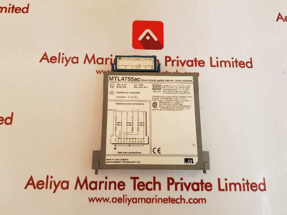 Measurement technology mtl4755ac shunt-diode safety barrier