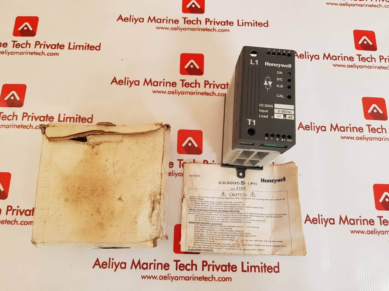 Honeywell cd 3000s 1ph/45a/230v/240v/no/ssr/zc/ef solid state thyristor unit