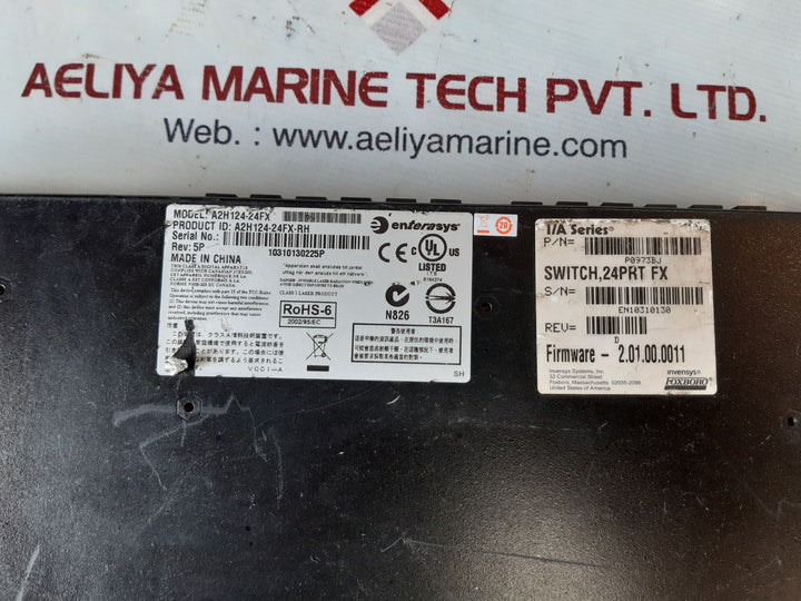 Enterasys a2h124-24fx ethernet switch a2h124-24fx-rh