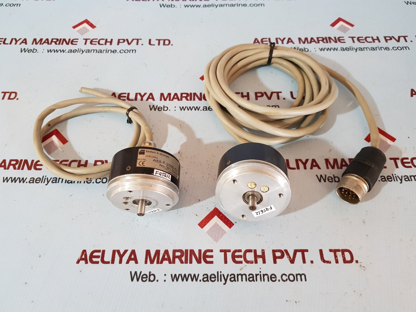 Brown & sharpe a58-f-2500-5v encoder