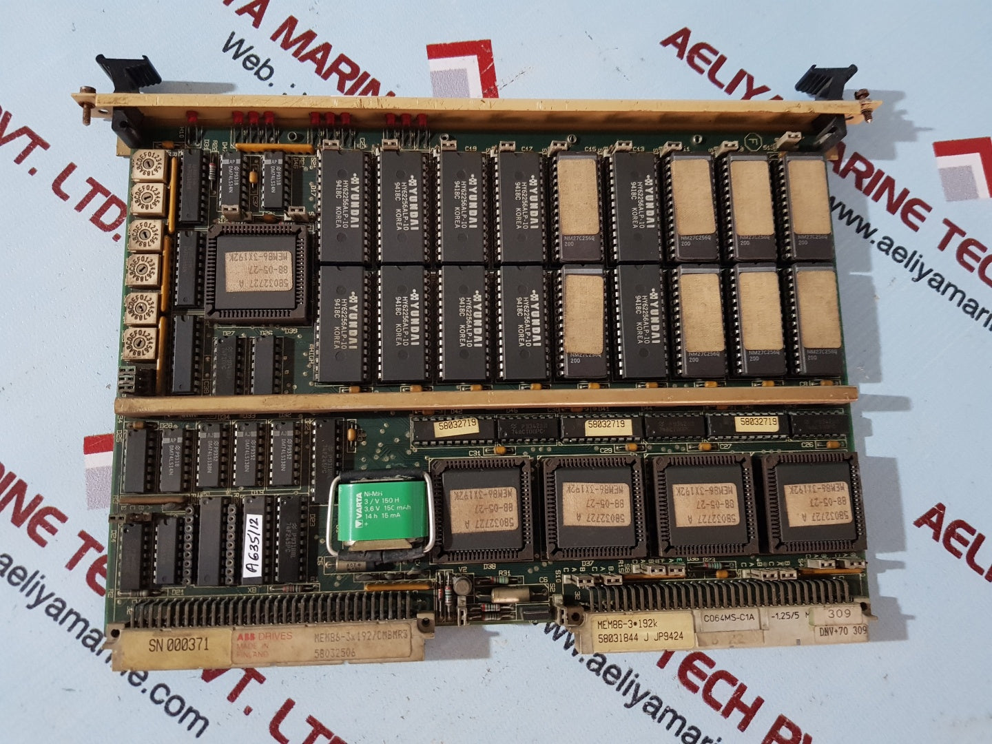 Abb mem86-3x192k memory board module mem86-3x192/cmbmr3