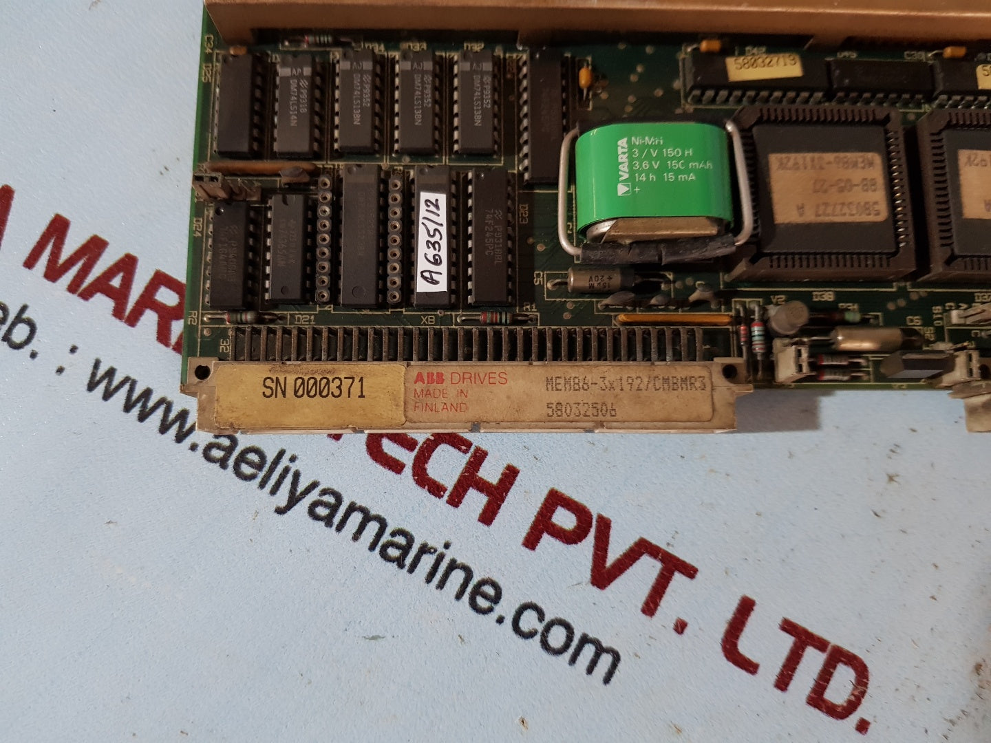 Abb mem86-3x192k memory board module mem86-3x192/cmbmr3