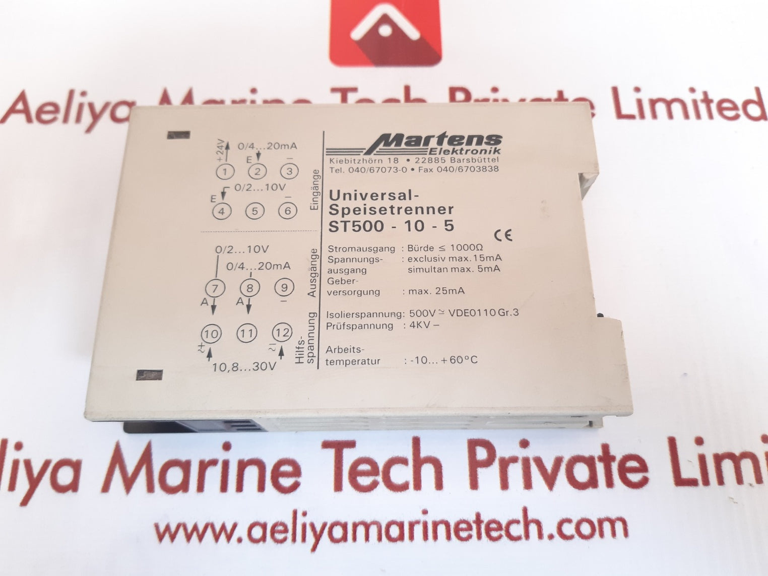 Martens st500-10-5 isolated transmitter power supply 