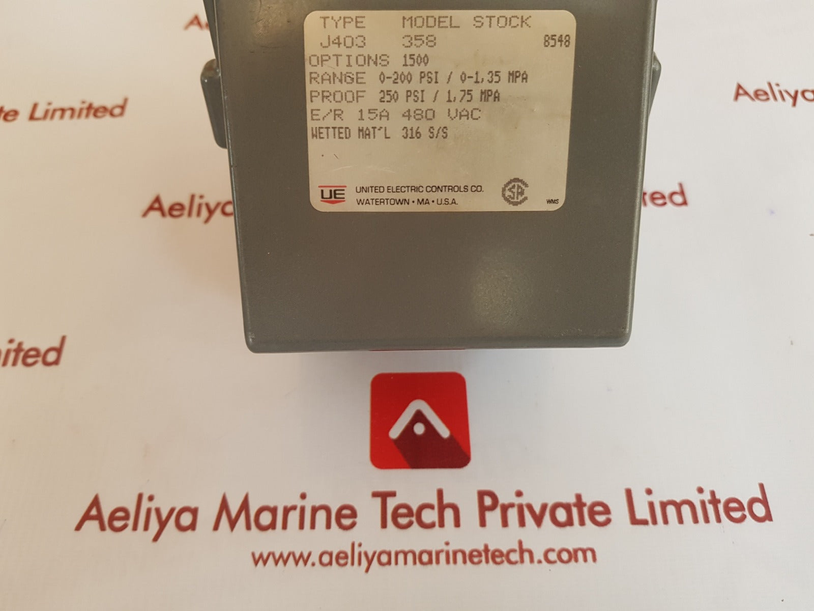 United electric j403 358 pressure switch