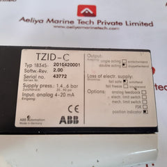 Abb tzid-c 18345-2010420001 electro pneumatic positioner Used