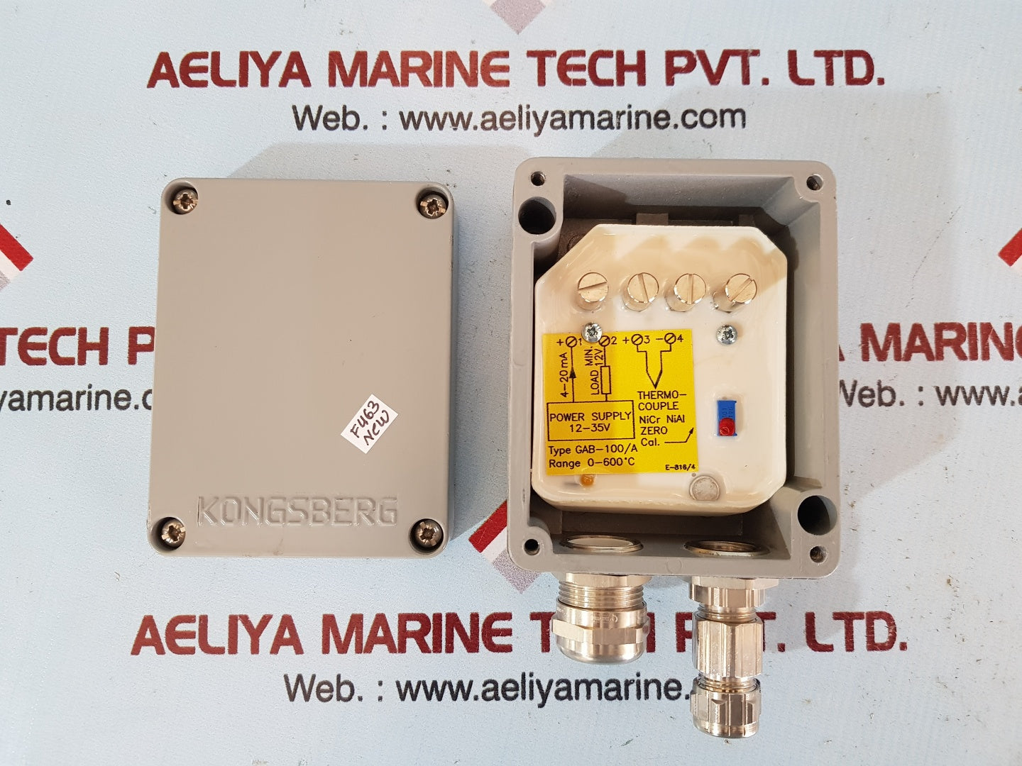 Kongsberg ga-100/a thermocouple amplifier connection box