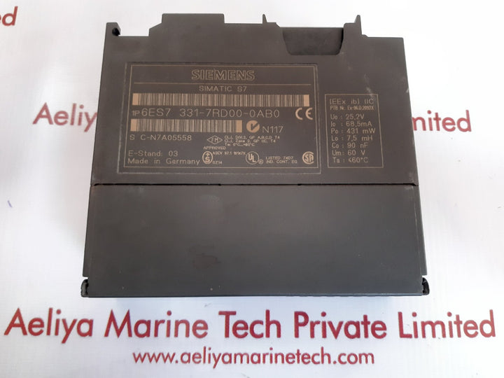 Siemens 6es7 331-7rd00-0ab0 input module