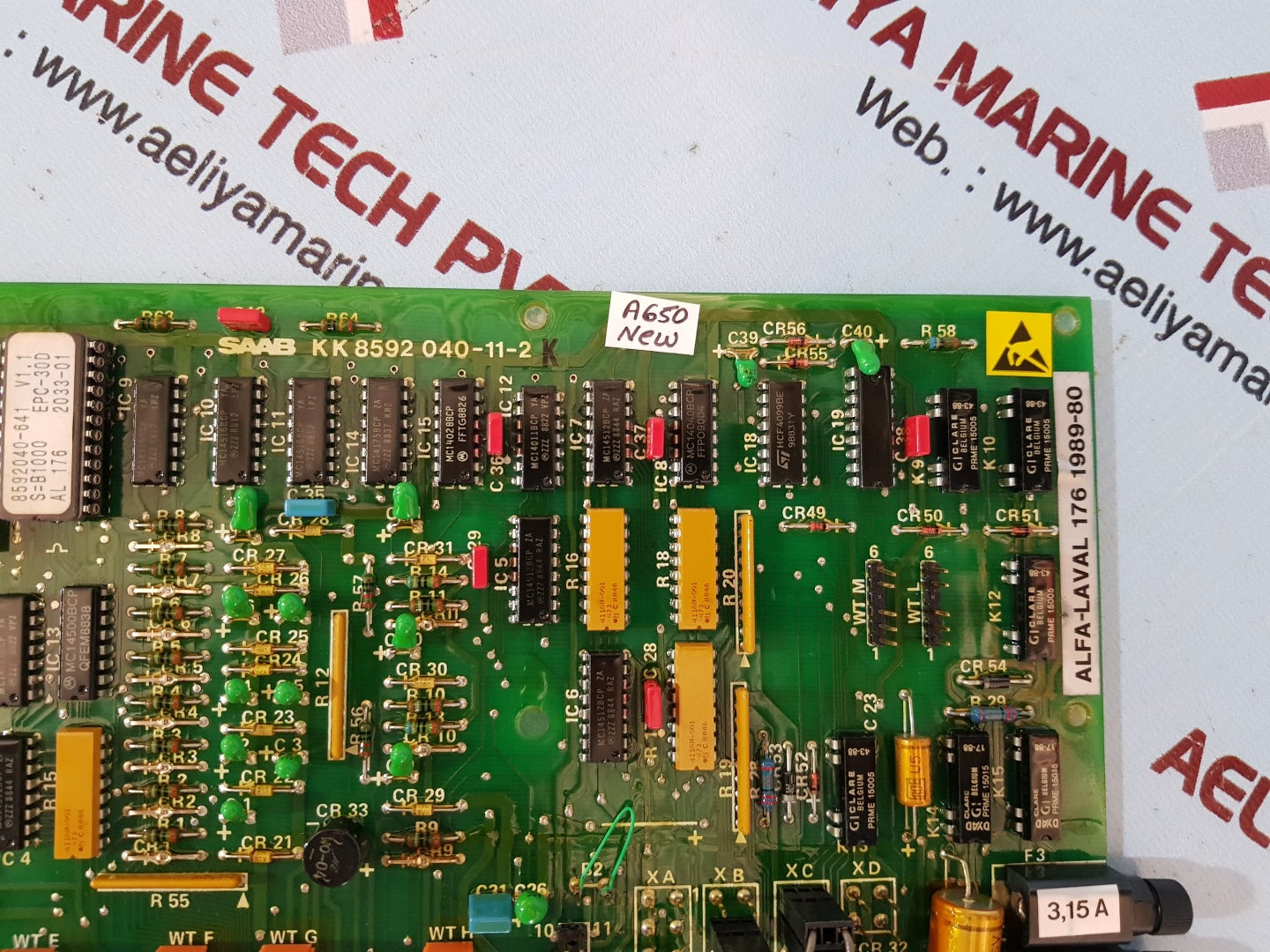 Alfa-laval 176 1989-80 saab kk8592 040-11-2k pcb card