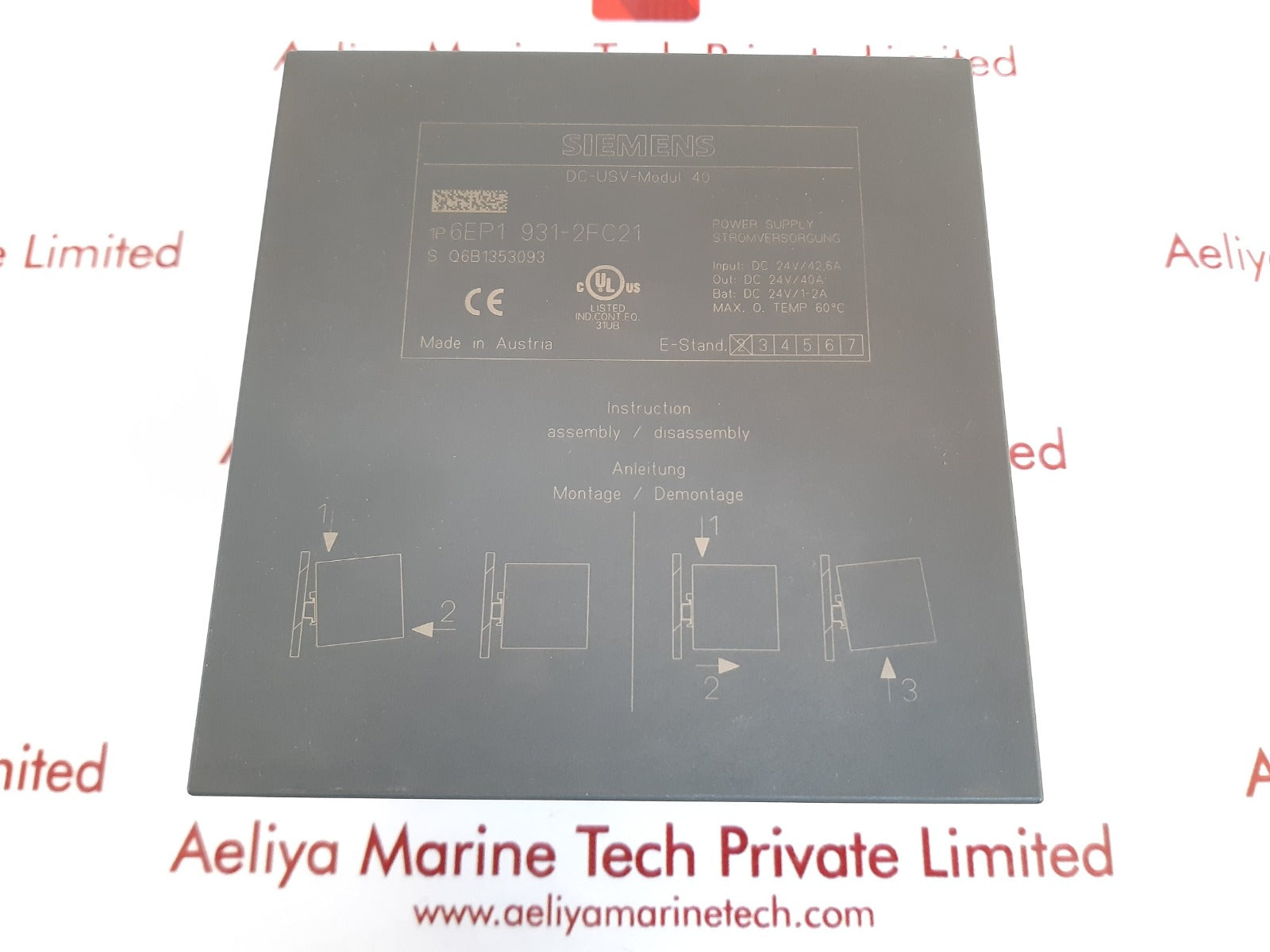 Siemens dc-usv-modul 40 6ep1 931-2fc21 power supply