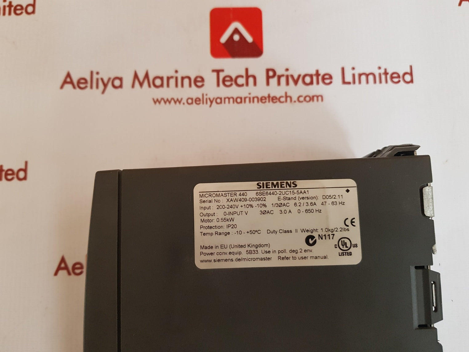 Siemens micromaster 440 6se6440-2uc15-5aa1