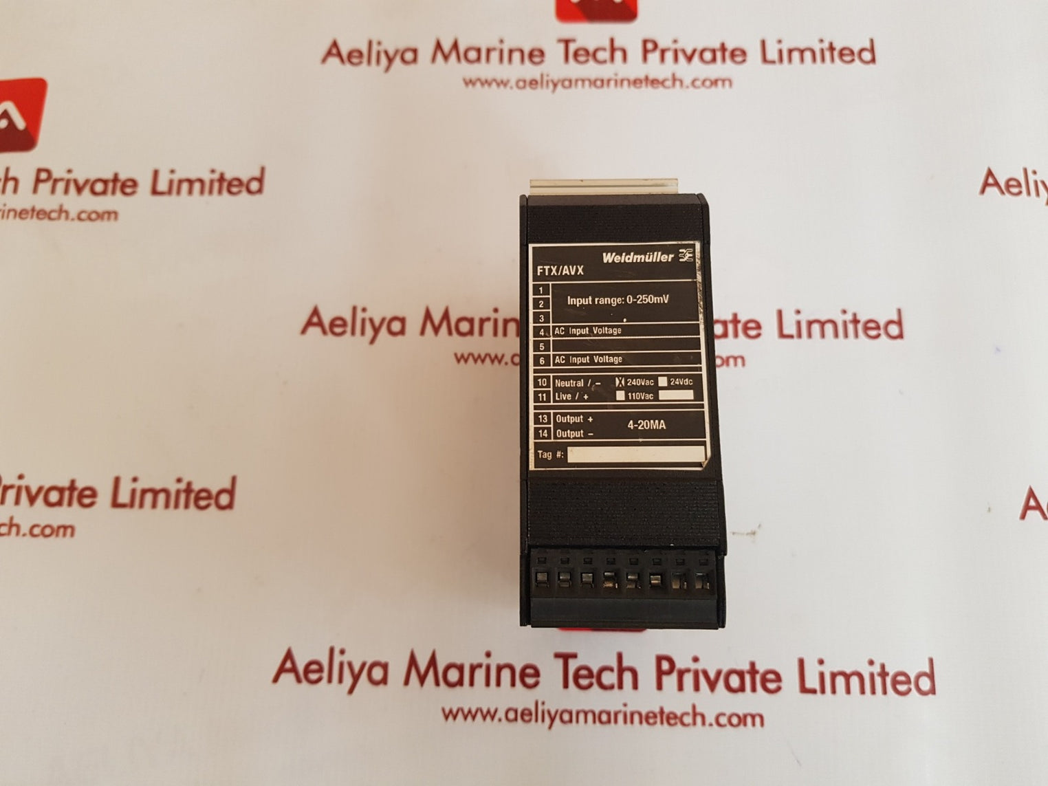 Weidmuller ftx/avx/0-250v/4-20ma/240vac transmitter