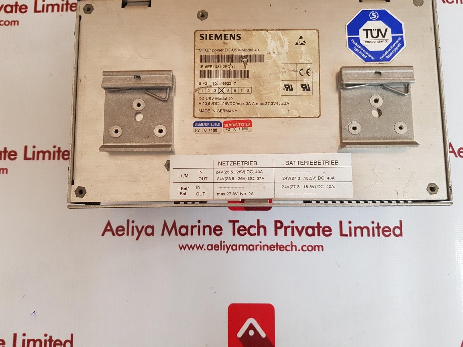 Siemens power dc-usv-modul40 power supply 6ep1931-2fc01