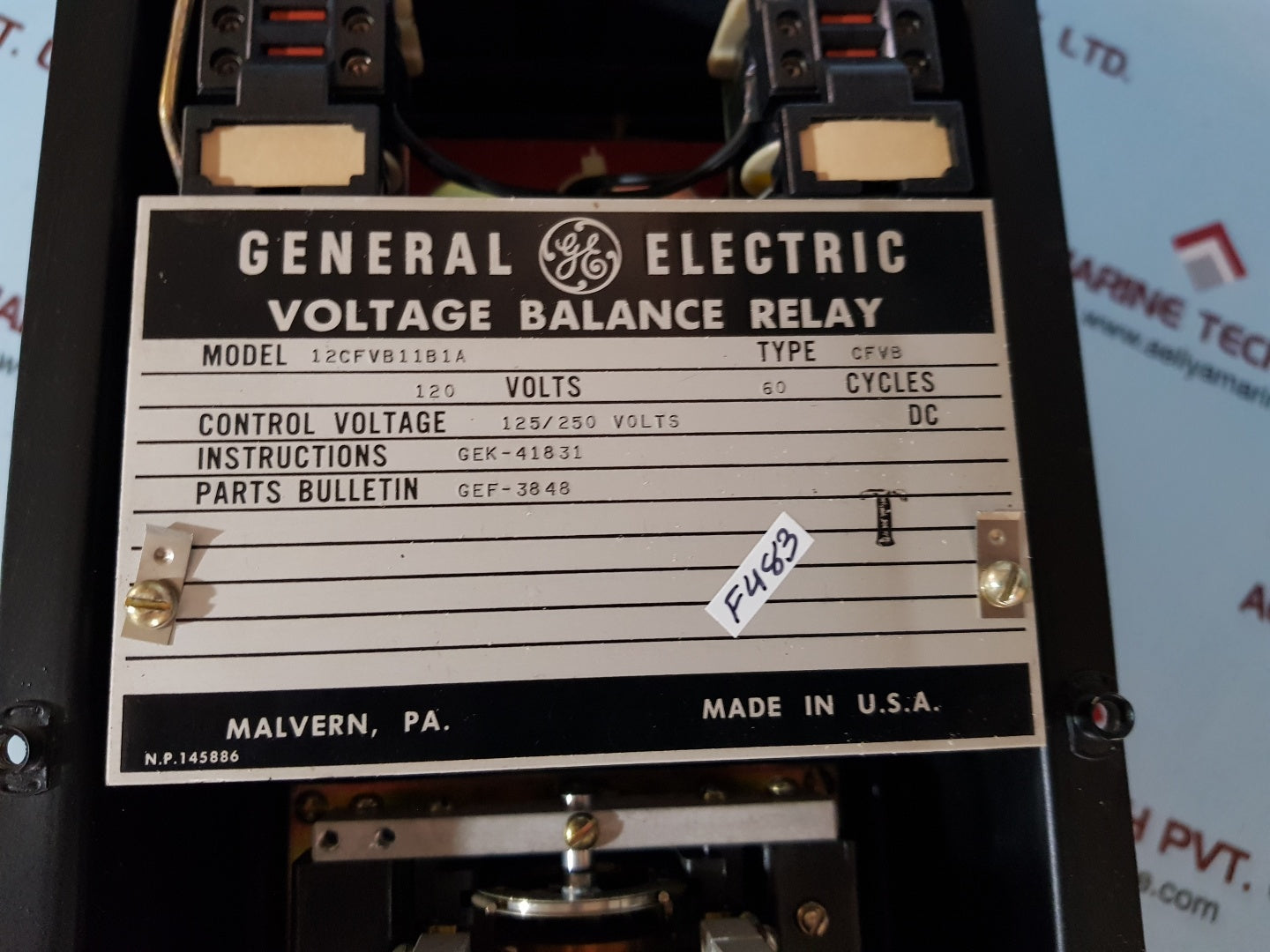 General electric 12cfvb11b1a voltage balance relay