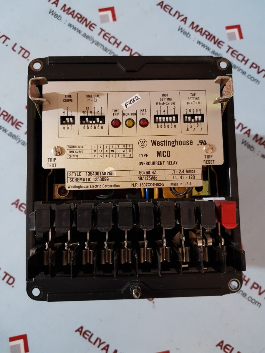 Westinghouse mco microprocessor timeovercurrent relay 1354d01a02b