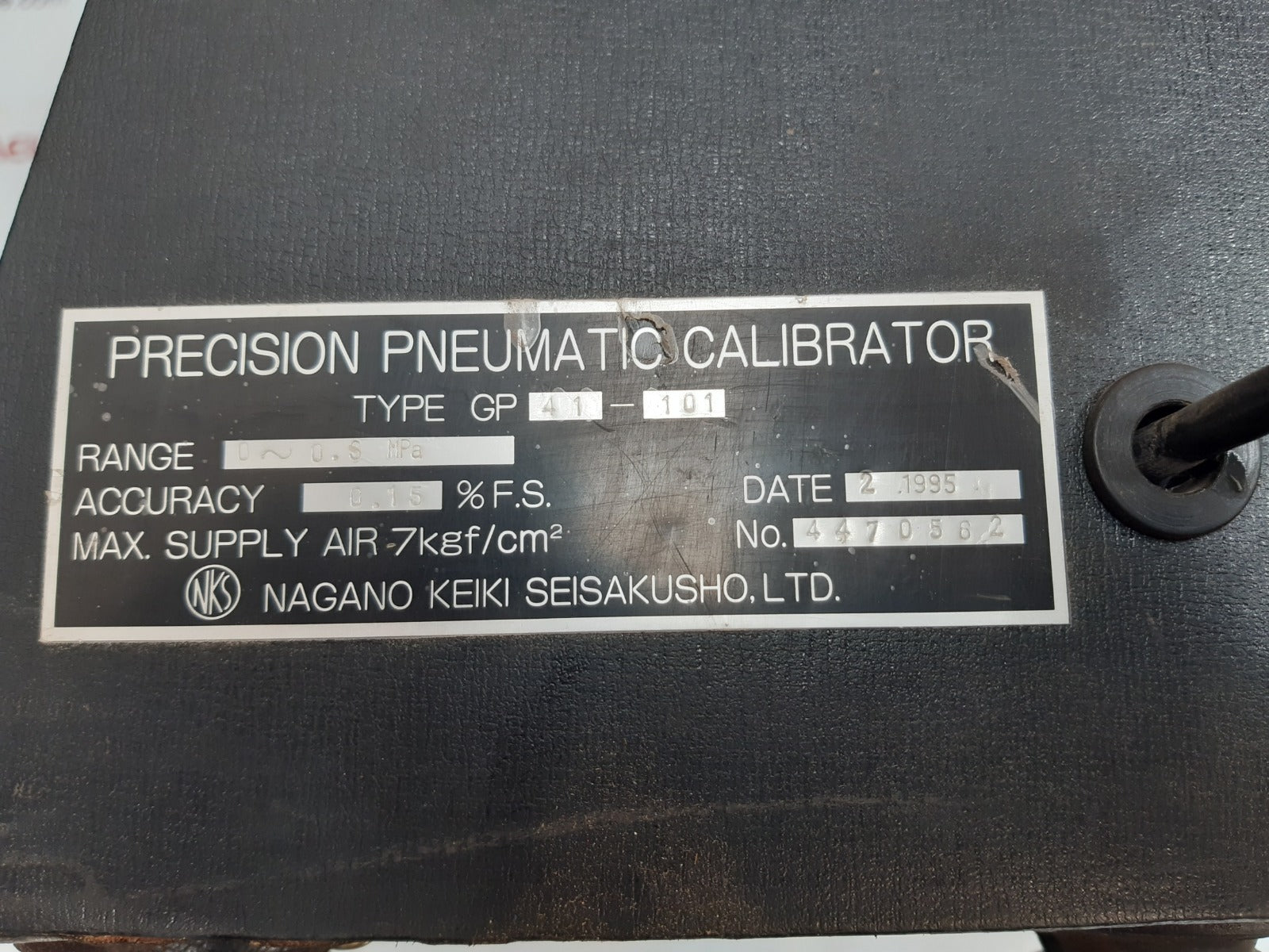 Nagano keiki gp 41-101 precision pneumatic calibrator pressure gauge 