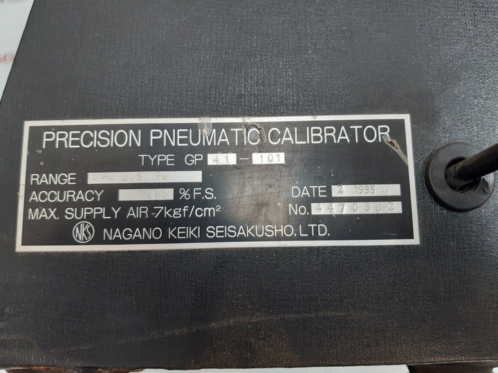 Nagano keiki gp 41-101 precision pneumatic calibrator pressure gauge 