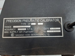 Nagano keiki gp 41-101 precision pneumatic calibrator pressure gauge 