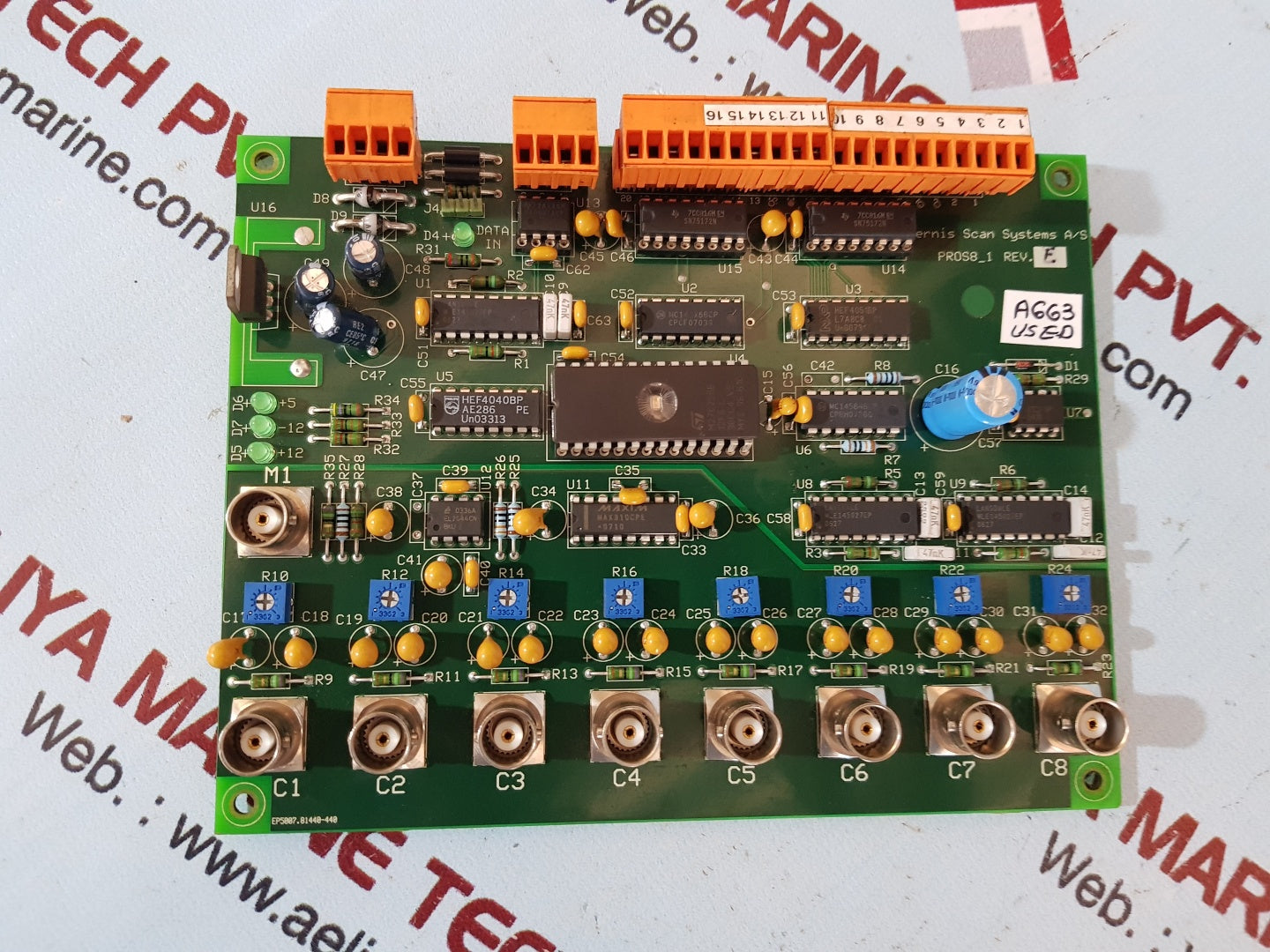 Hernis scan systems pros8_1 rev.e pcb card 