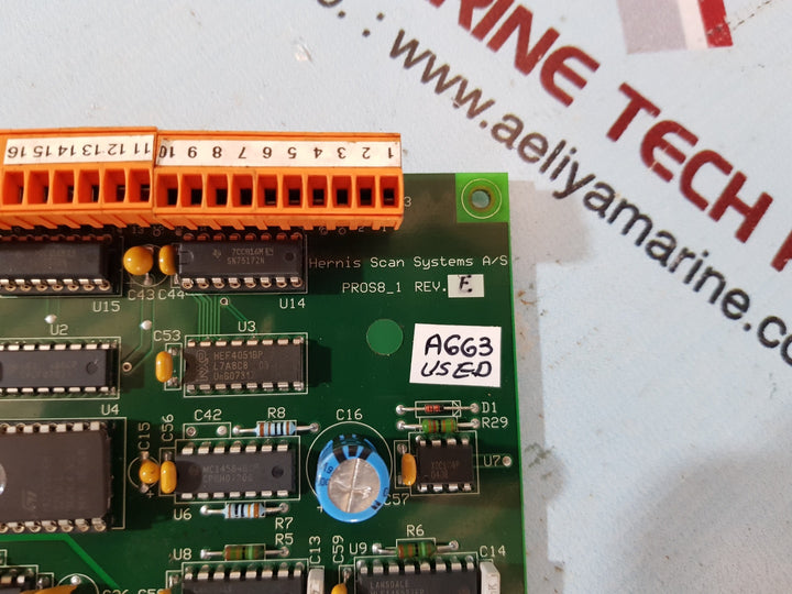 Hernis scan systems pros8_1 rev.e pcb card 