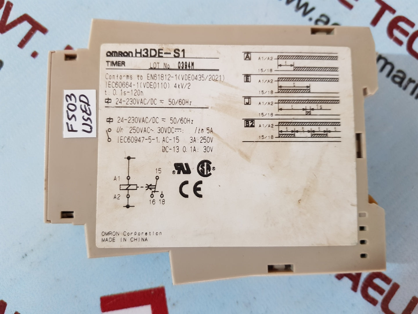 Omron h3de-s1 24-230vac timer module