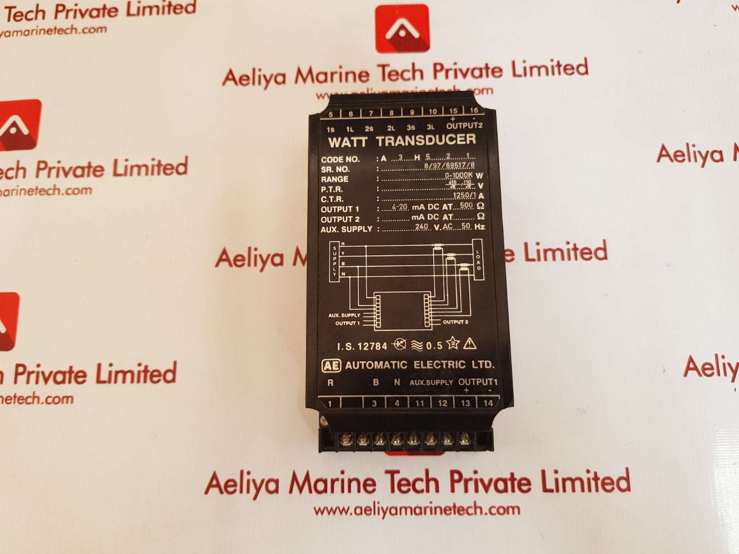 Automatic watt transducer 0-1000k w