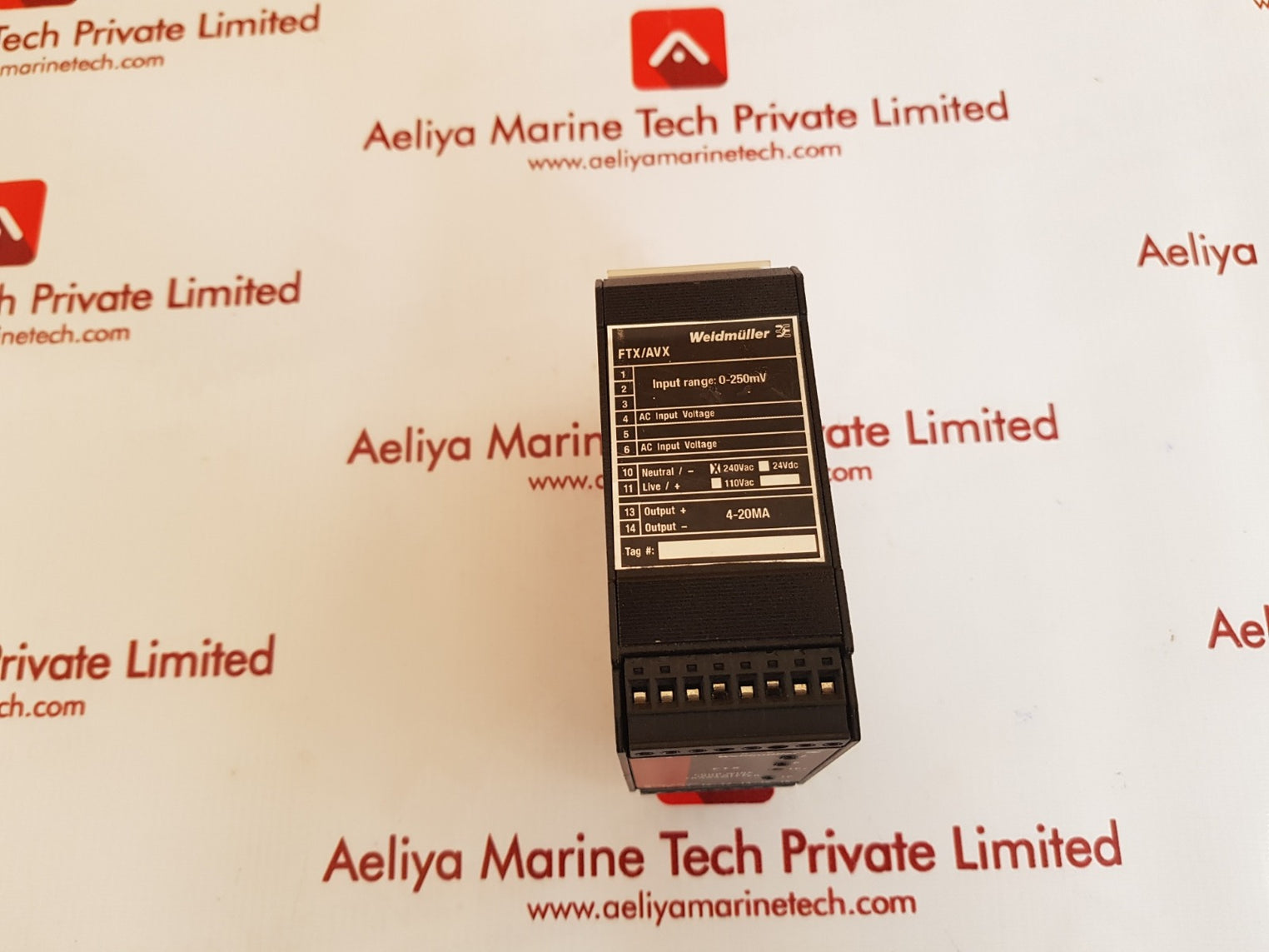 Weidmuller ftx/avx/0-250mv/4-20ma/240vac transmitter 24vdc