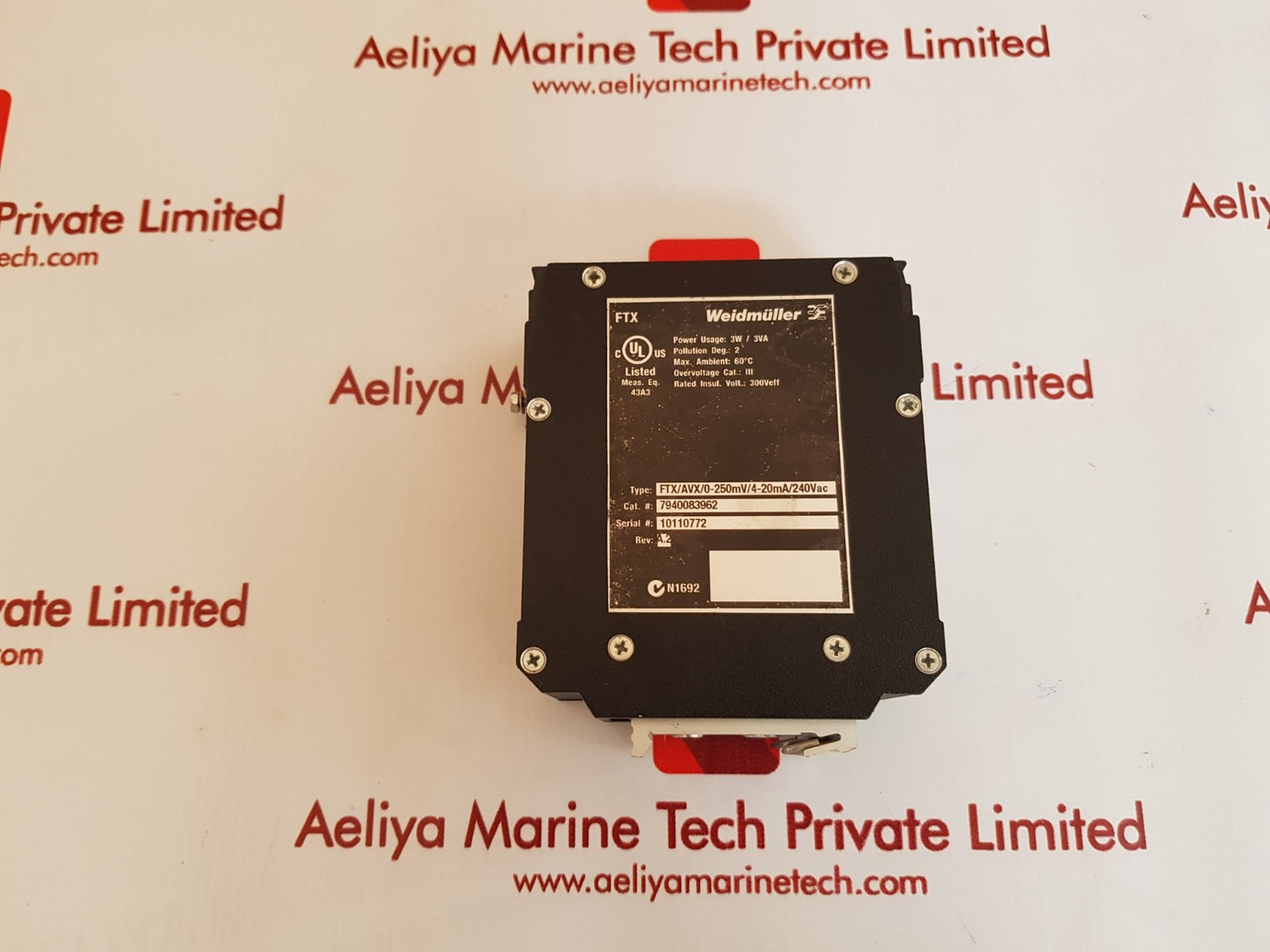 Weidmuller ftx/avx/0-250mv/4-20ma/240vac transmitter 24vdc