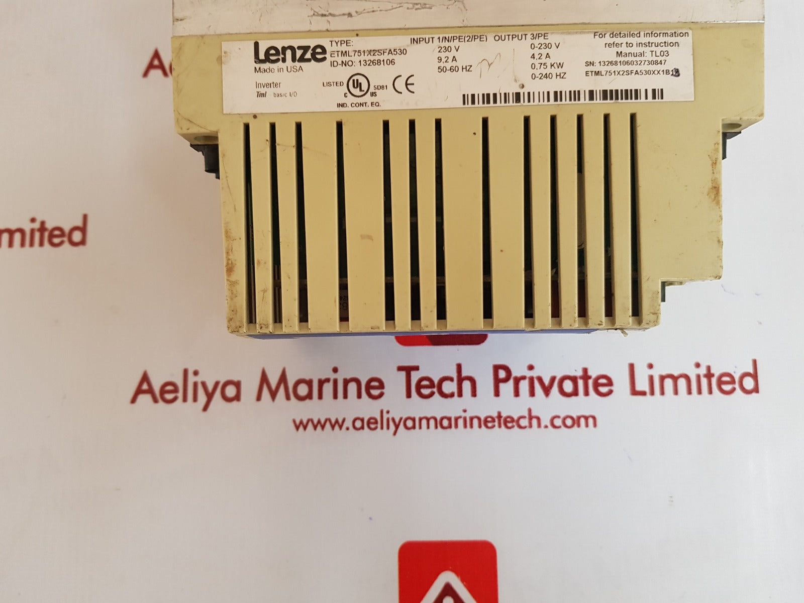 Lenze etml751x2sfa530 flux vector with internal filter 13268106