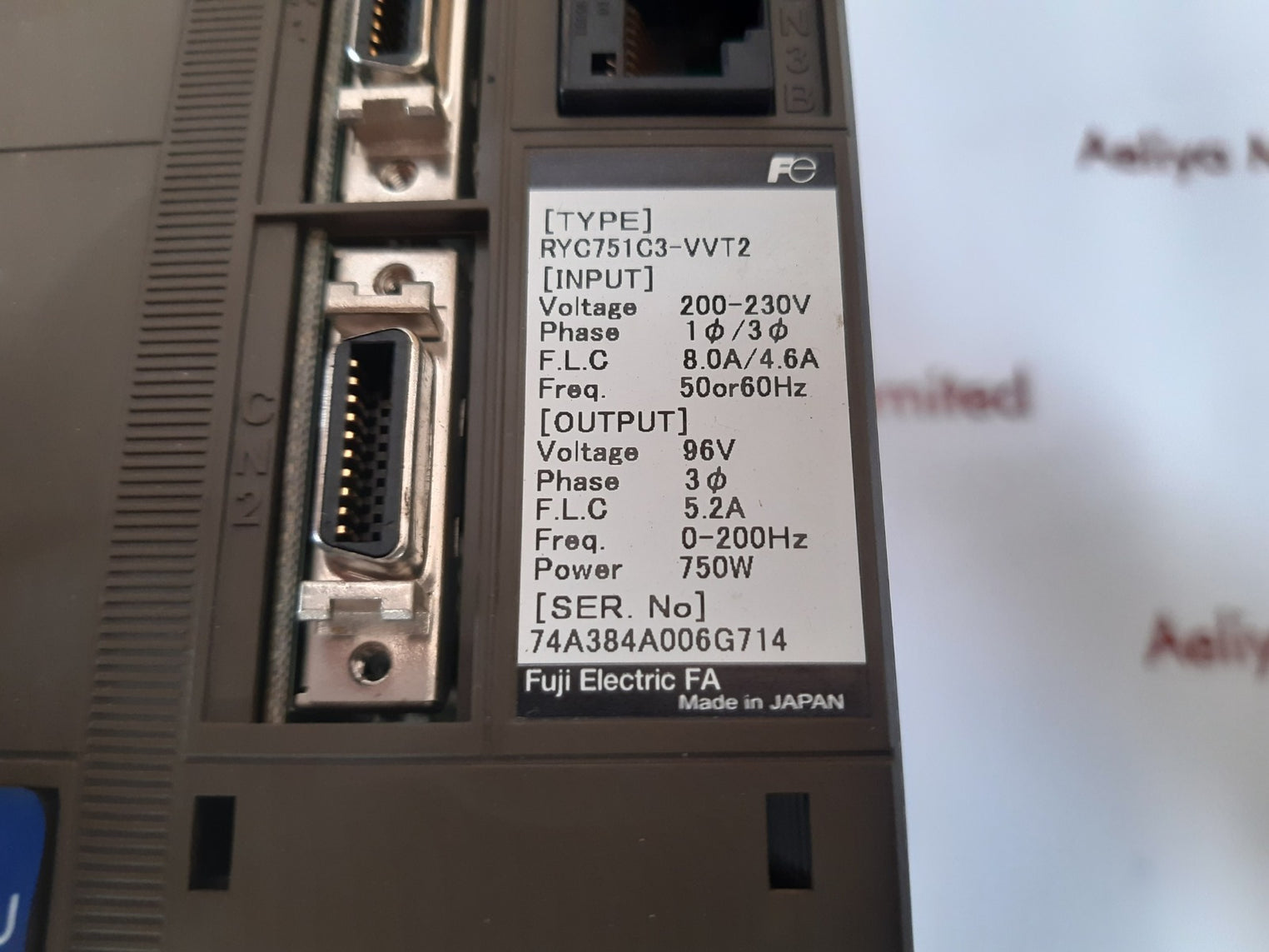 Fuji electric ryc751c3 - vvt2 faldic servo drive