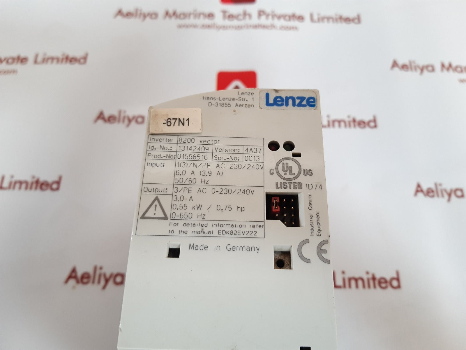 Lenze e82ev551 - 2c200 inverter drive – Aeliya Marine Tech