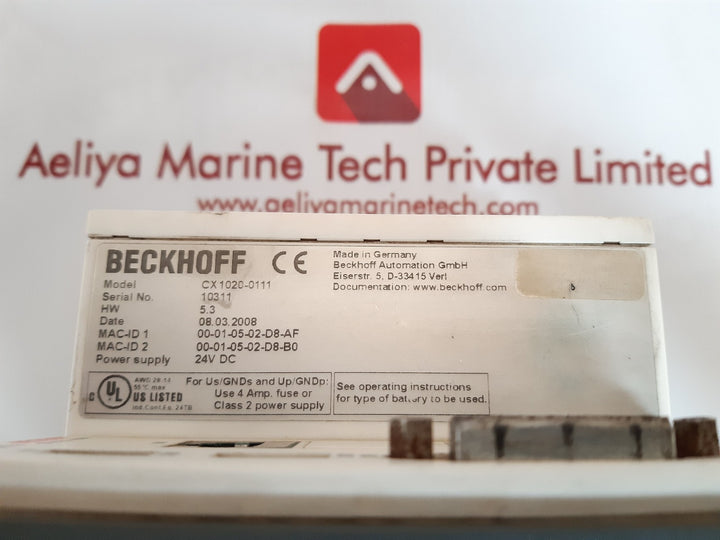 Beckhoff cx1020-n010 cx1020-n000 cx1020-0111 power supply module 