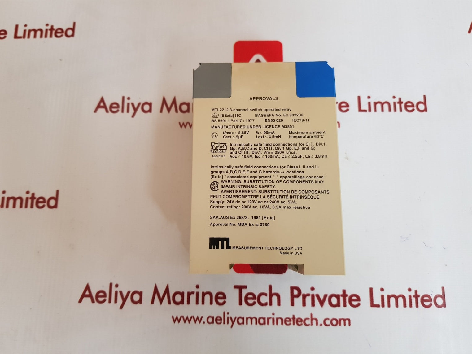 Measurement technology mtl2212 3-channel switch operated relay