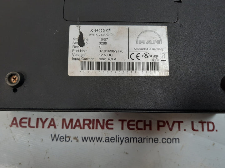 Man X-box/2 Omitx-v1.0-a01 Industrial Pc 07.91690-9770 Controller (Not Working)